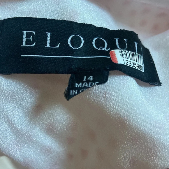 Eloquii Heart Print Pleated Midi Dress Flutter Sleeve Off Shoulder Sz 14 - Picture 9 of 10